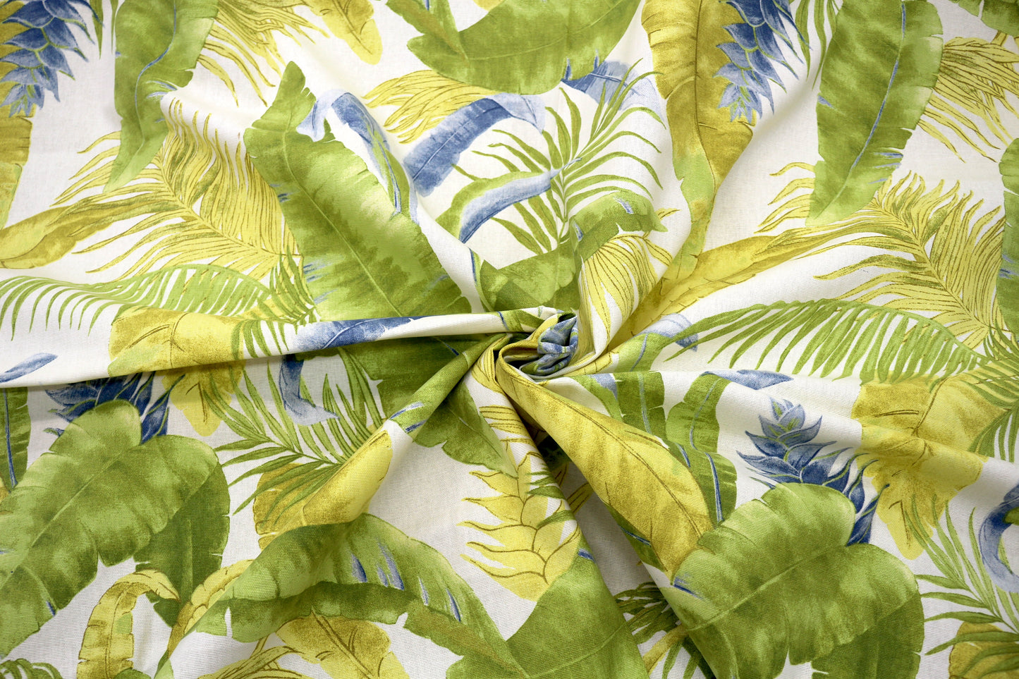 Tropical Leaf Cotton Fabric – 53" x 73" Mid Weight