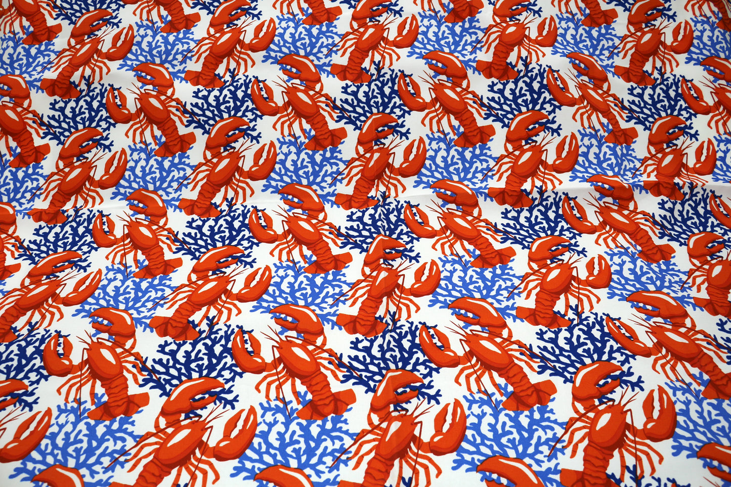 Nautical Lobster Outdoor Fabric – 55" x 1.25 Yards