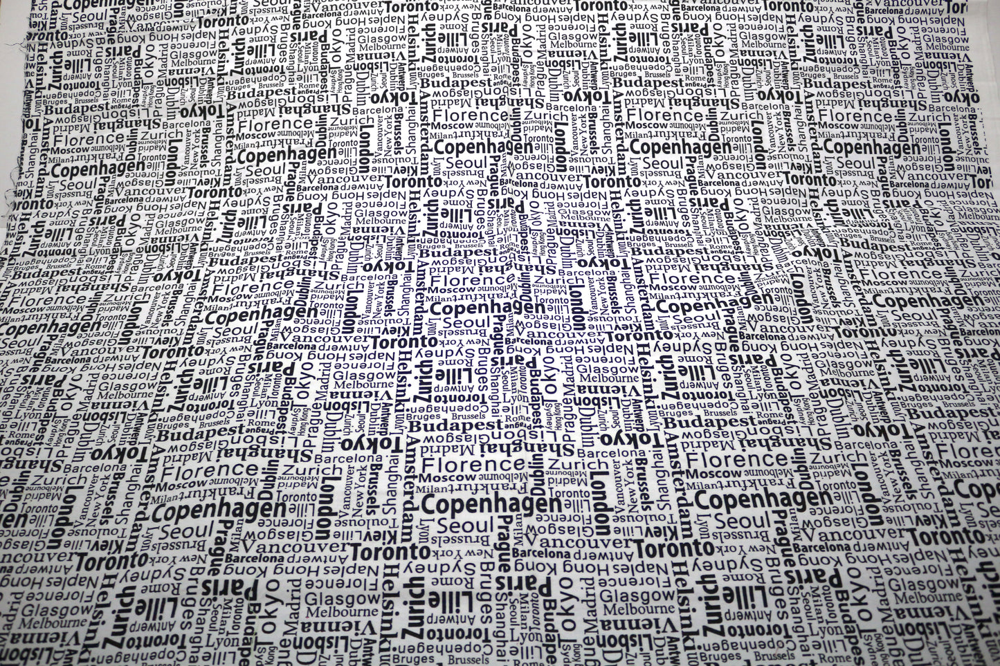 City Name Flannel Fabric – 44" x 1 Yard