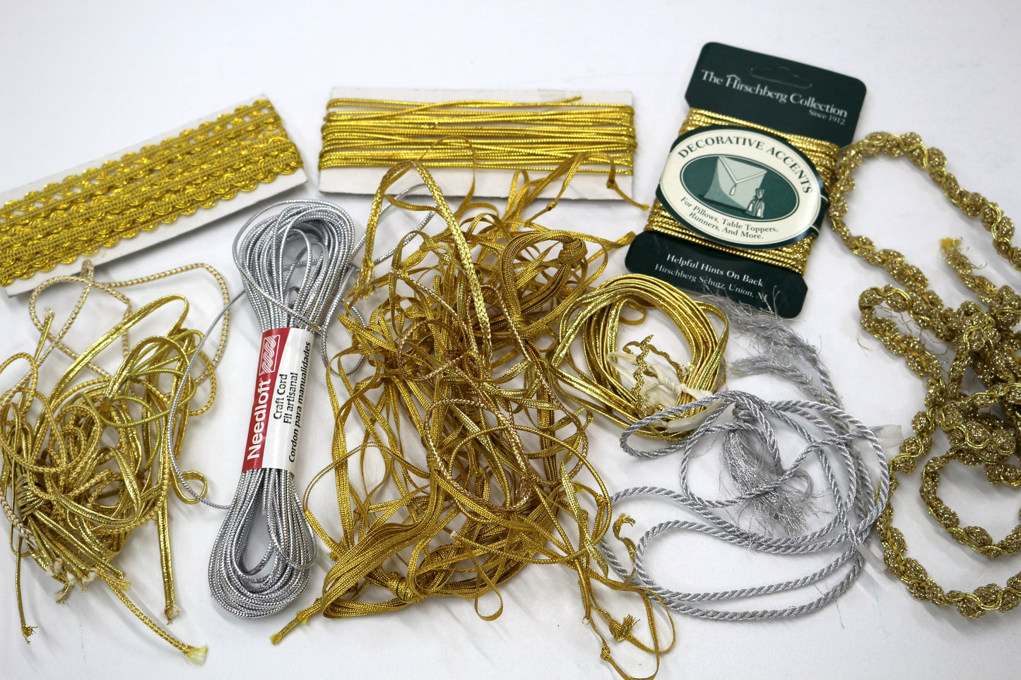 ✨ Gold & Silver Trim Bundle – Assorted Metallic Cords & Decorative Accents