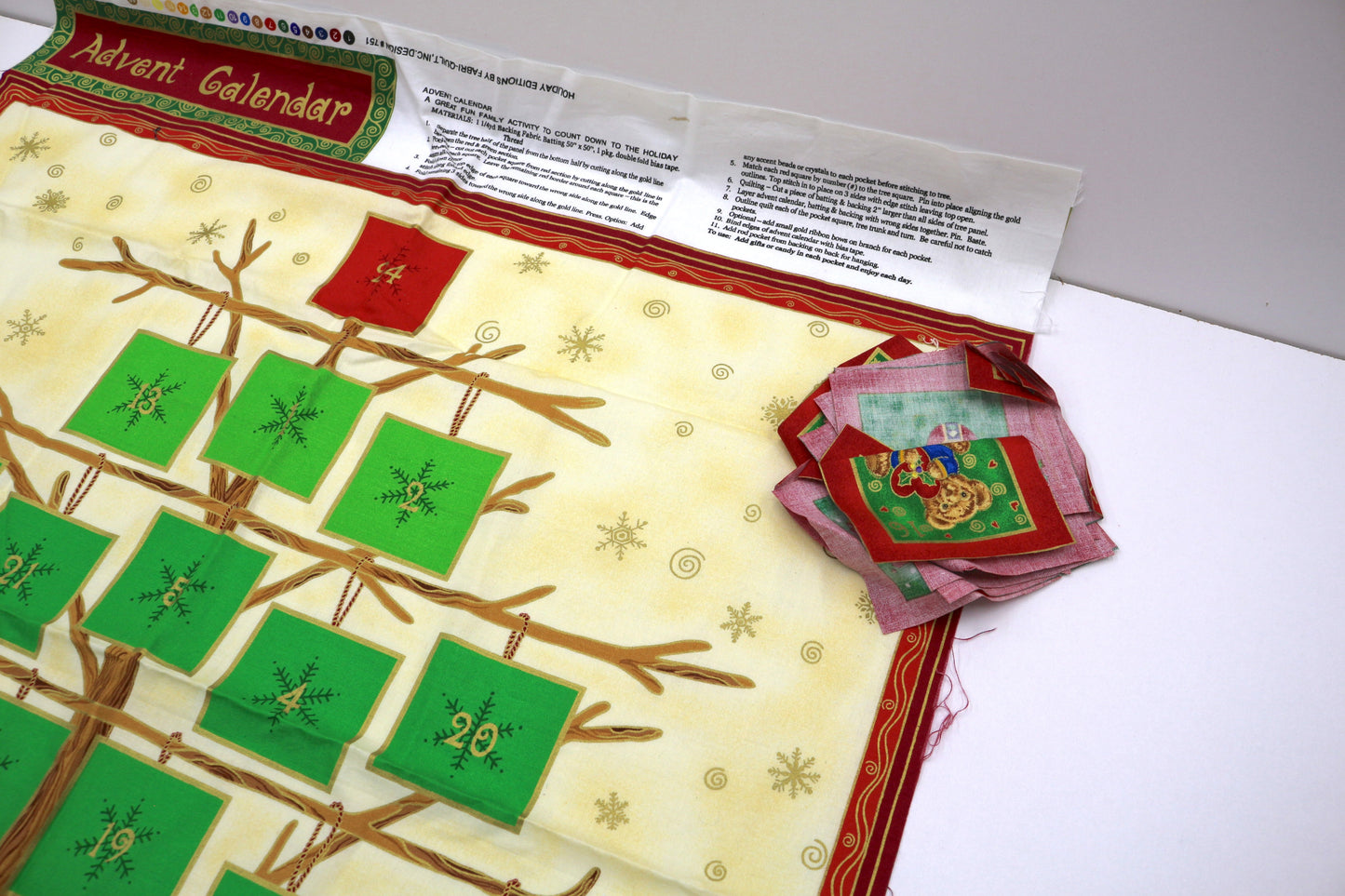 Advent Calendar Fabric Panel – 25" x 23"