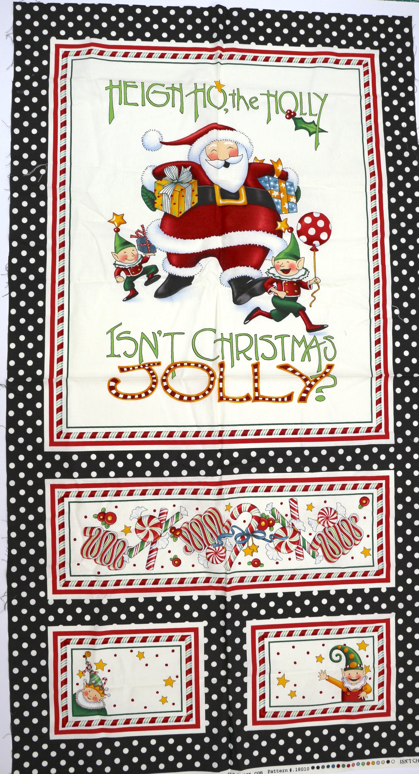 Mary Engelbreit Christmas Santa Fabric Panel – 23" x 43"