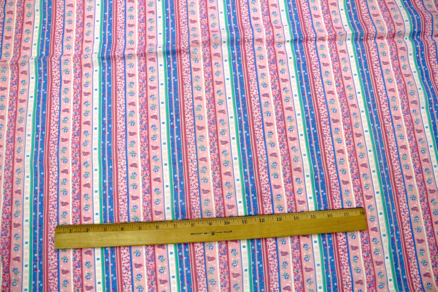 “Carnival Stripes” Cotton Fabric – 44" x 3.5 Yards