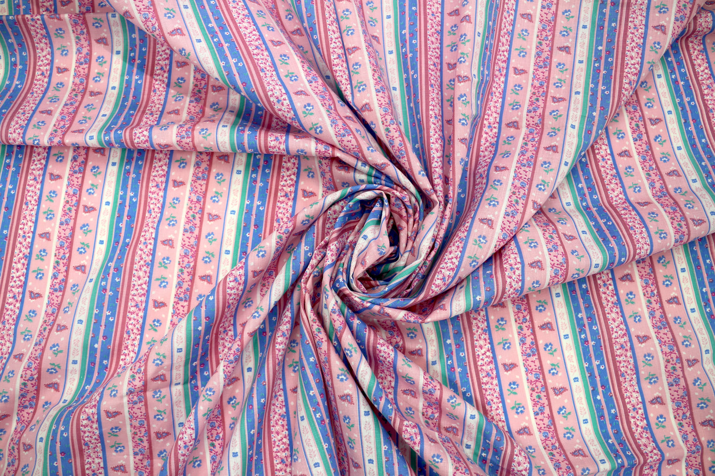 “Carnival Stripes” Cotton Fabric – 44" x 3.5 Yards