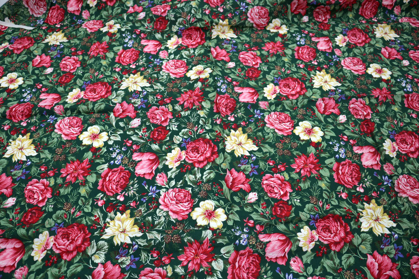 “Victorian Rose Garden” Cotton Fabric – 44" x 1 Yard