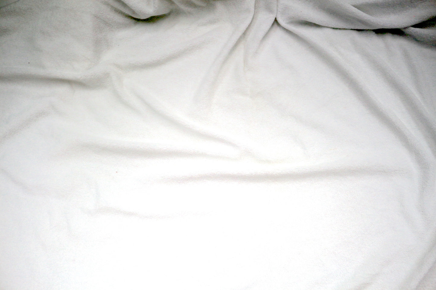 White Terry Cloth Fabric – 65" x 5.5 Yards (One Side Terry, with Stain) 🧵✨