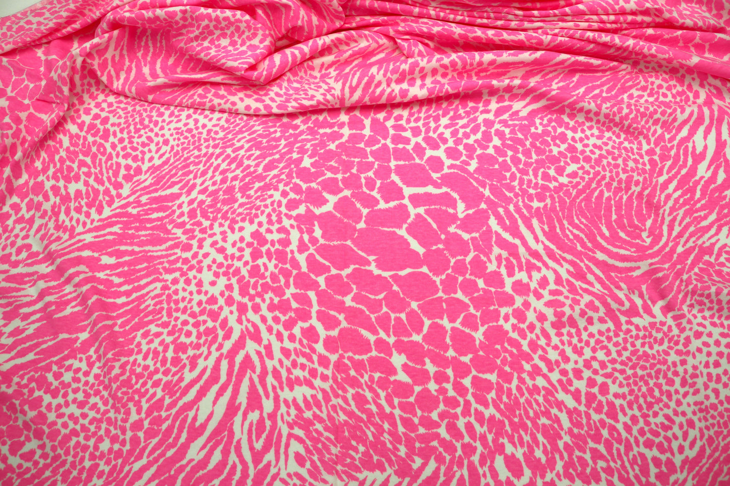 Hot Pink Animal Print Knit Fabric β 2-Way Stretch β 60" x 5 Yards ππ