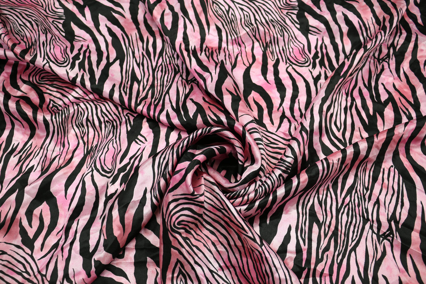 Pink Zebra Satin Fabric β 45" x 3.5 Yards π€π