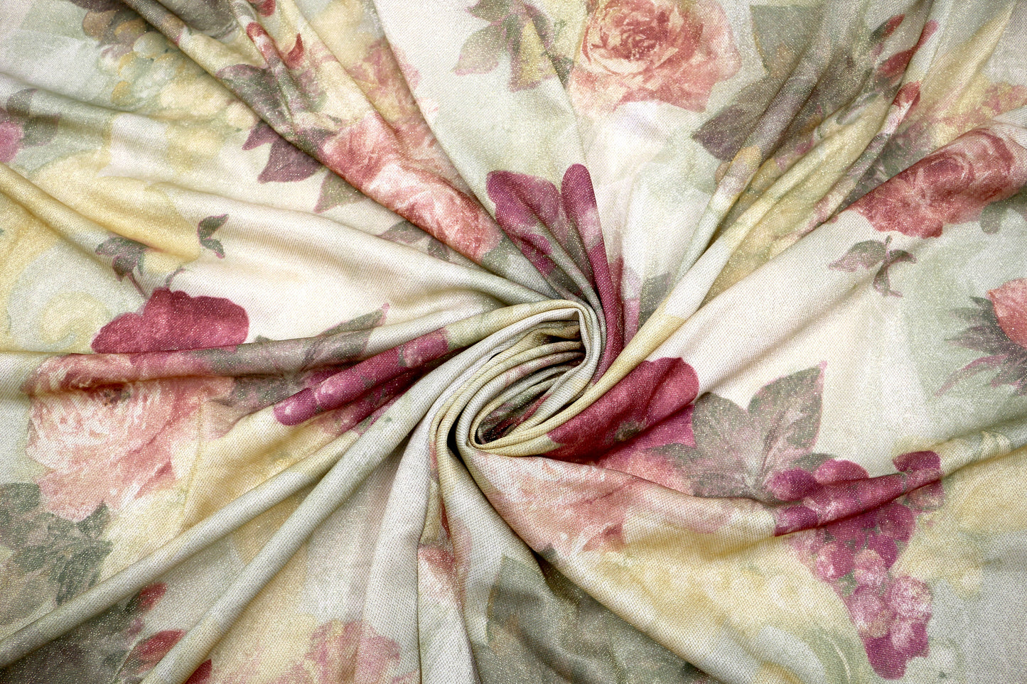 Poly Blend Fabric – Romantic Floral – 60" x 3.5 Yards 🌸♻️