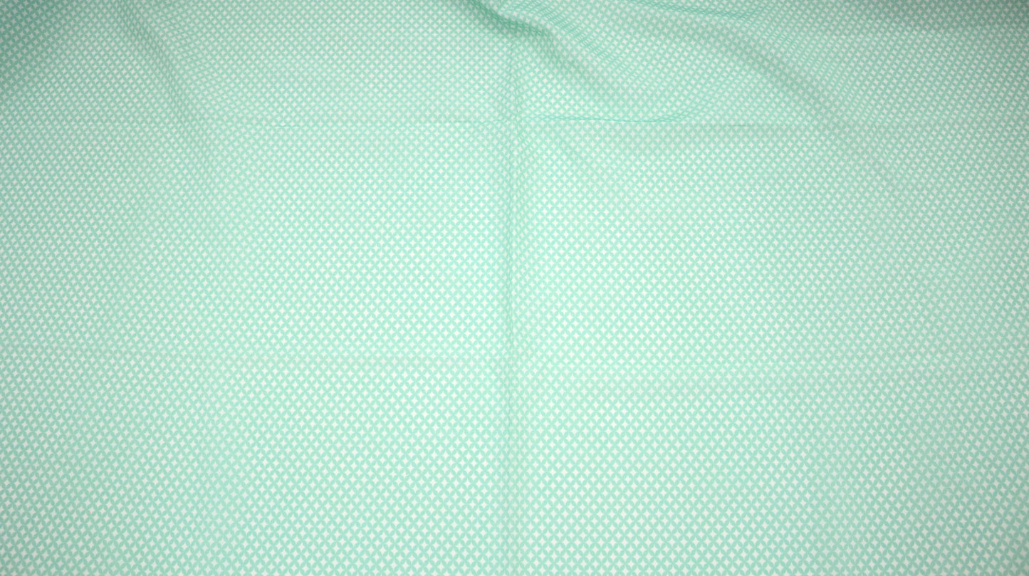 Lightweight Rayon Blend – Aqua Crosshatch Print (44" x 5 Yards) 🌊✨