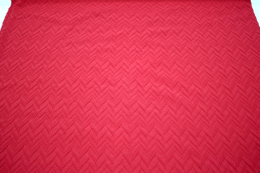 Textured Red Apparel Fabric – 58" Wide x 3 Yards