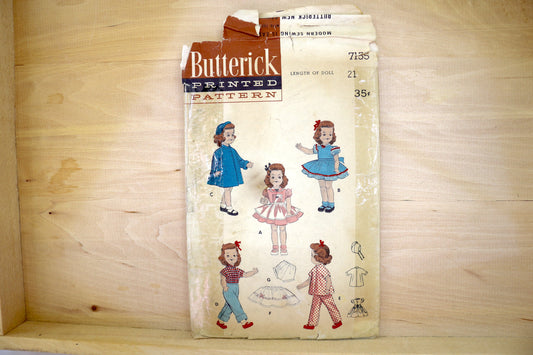 🪡 Vintage Doll Clothes Sewing Pattern Butterick 7155 21"
