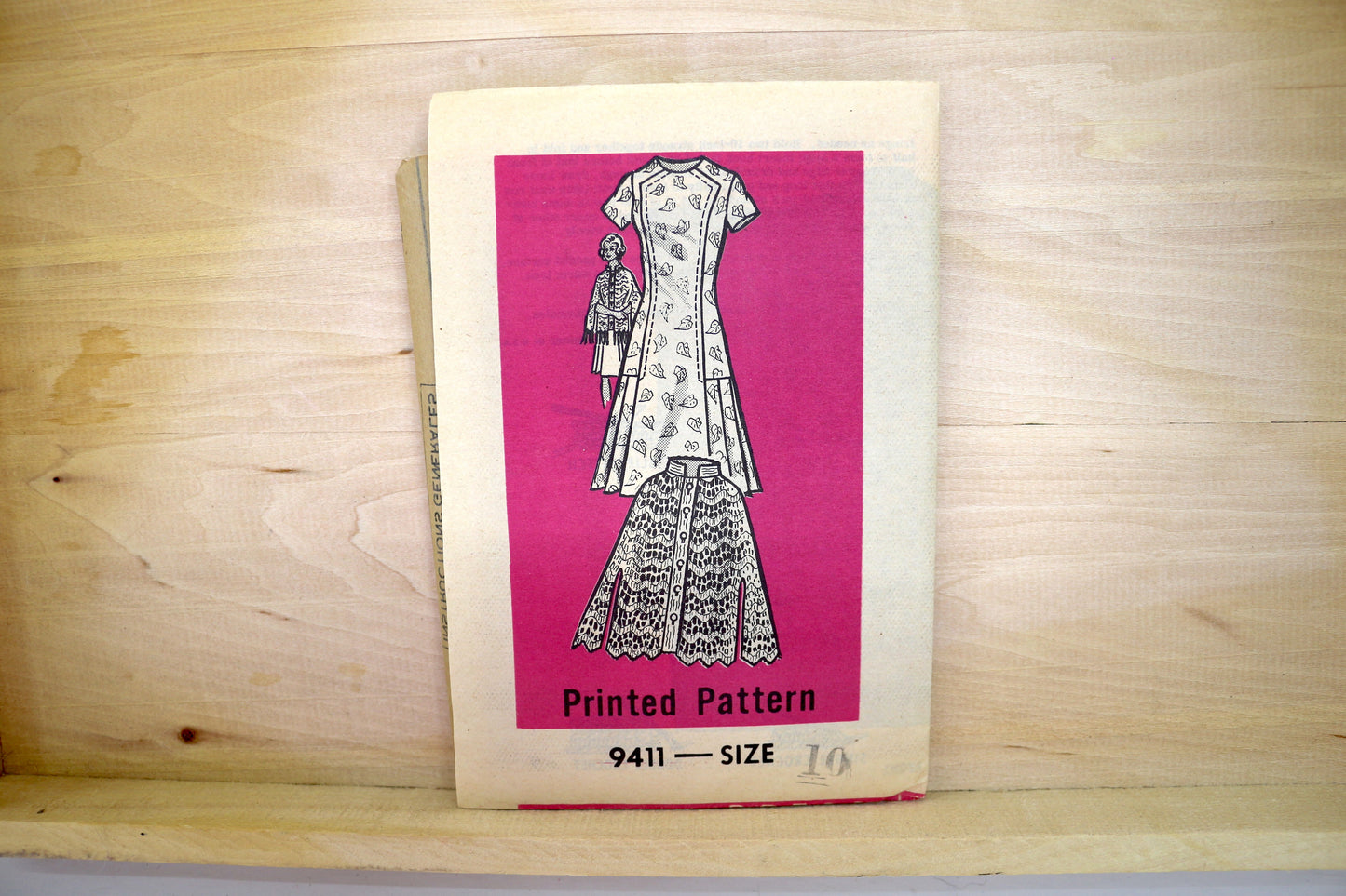 Printed Pattern 9411 Misses Dress and Cap Pattern size 10-18
