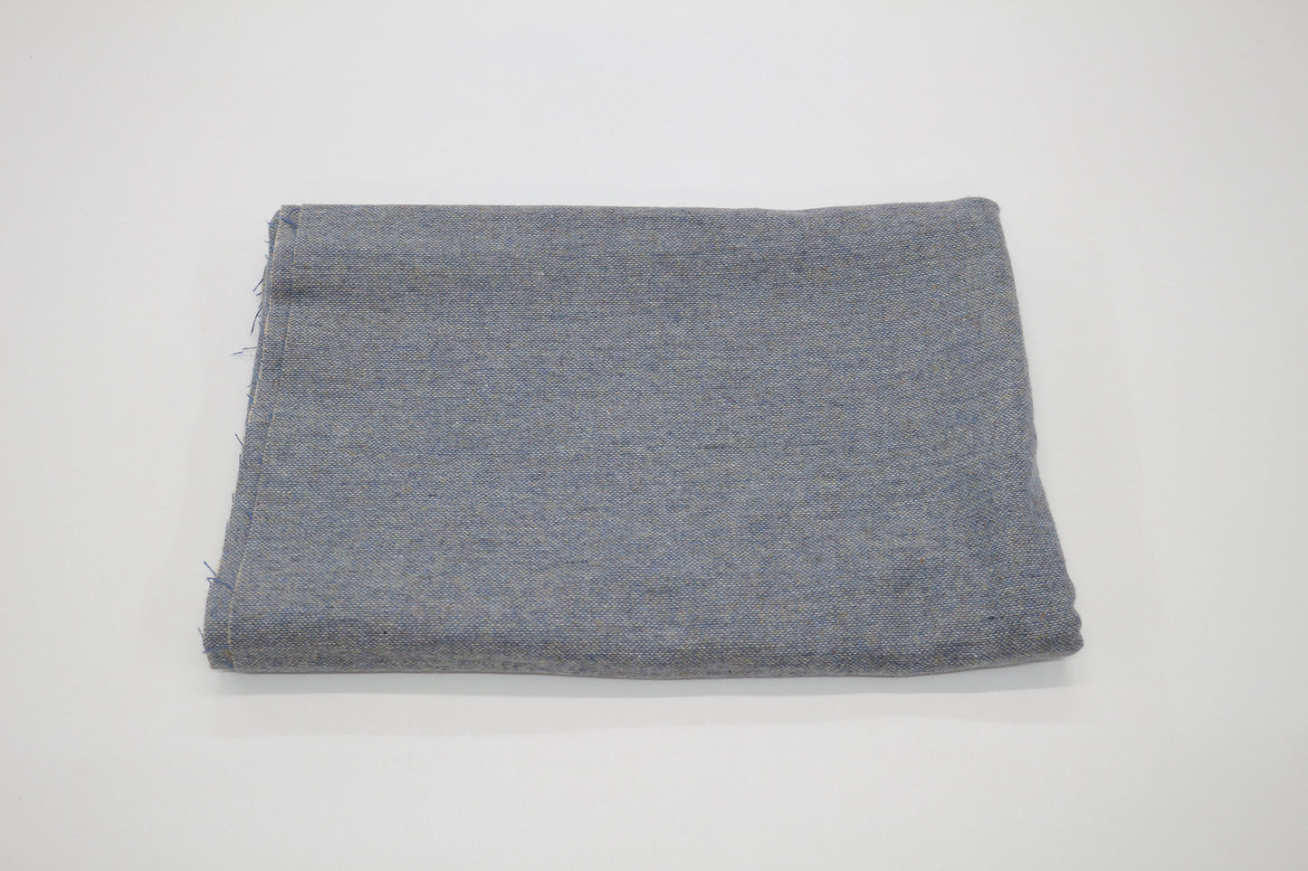 Blue Heather Wool Fabric Remnant