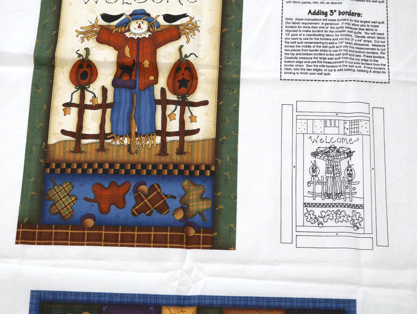 Pumpkin Hollow Quilt Panel – Designed by Leslie Beck | Fall Scarecrow Scene