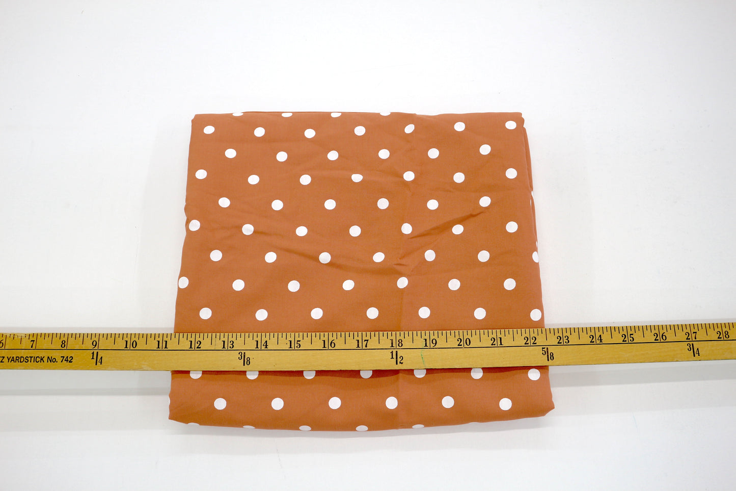 Peach Polka Dot Cotton Fabric – 58" x 3.5 Yards