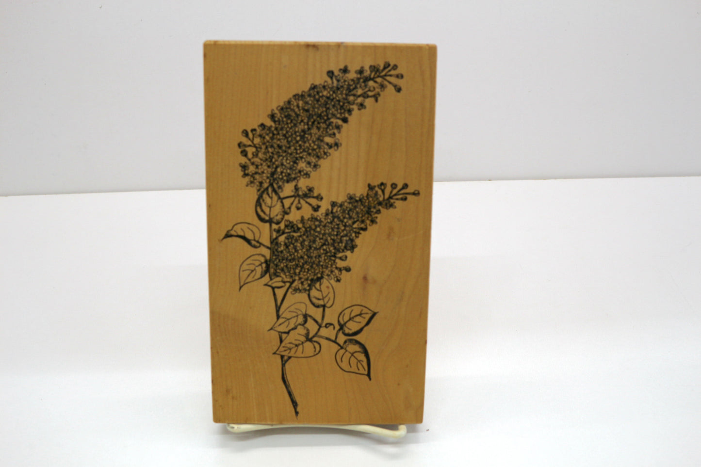 Large Floral Branch Rubber Stamp • Botanical Flower Wood Stamp 4" x 7.25" • Vintage Garden Craft Stamp • Mixed Media, Cardmaking, Junk Journaling