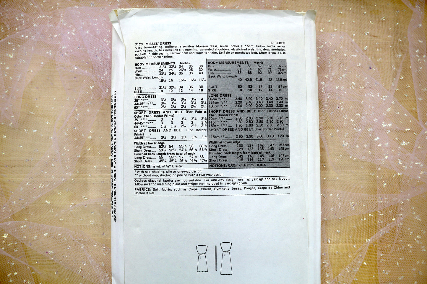 Very Easy Vogue 7173 Misses Dress Sewing Pattern 12