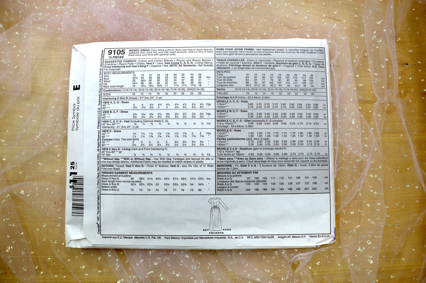 McCalls 9105 Misses Dress Sewing Pattern 10-26