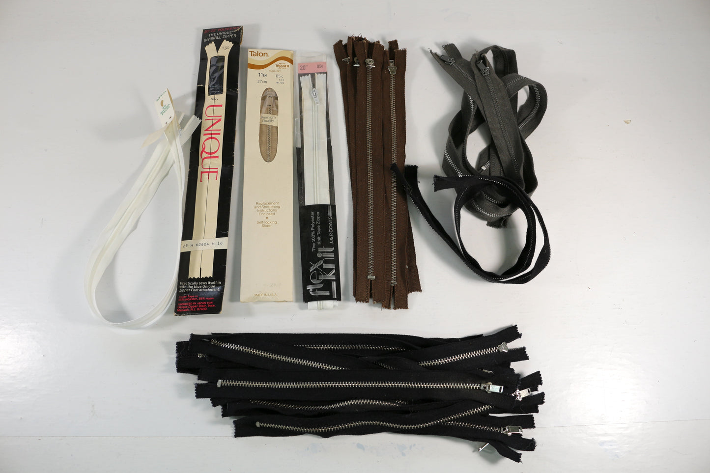 Mixed Zipper Bundle – Sewing & Craft Zippers Lot