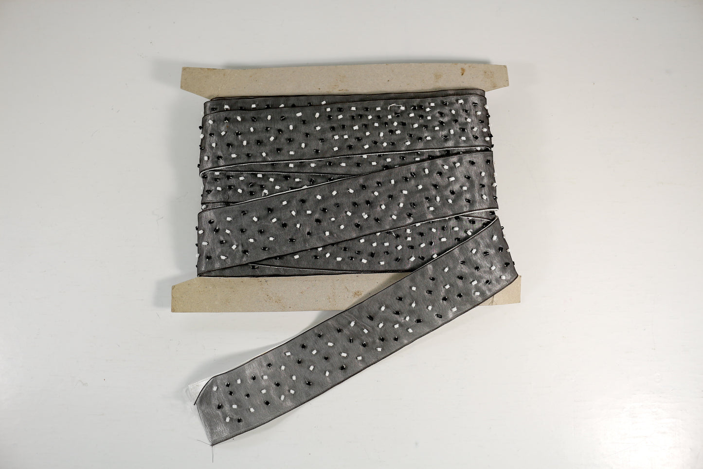 Bead Design Trim on Spool –Gray