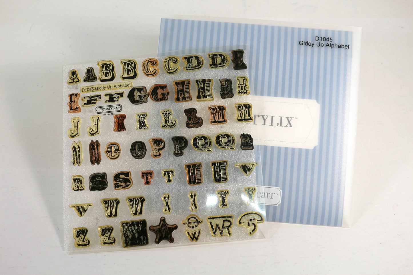 My Acrylic Stamp Set – Giddy Up Alphabet - Paper Craft & Mixed Media Use