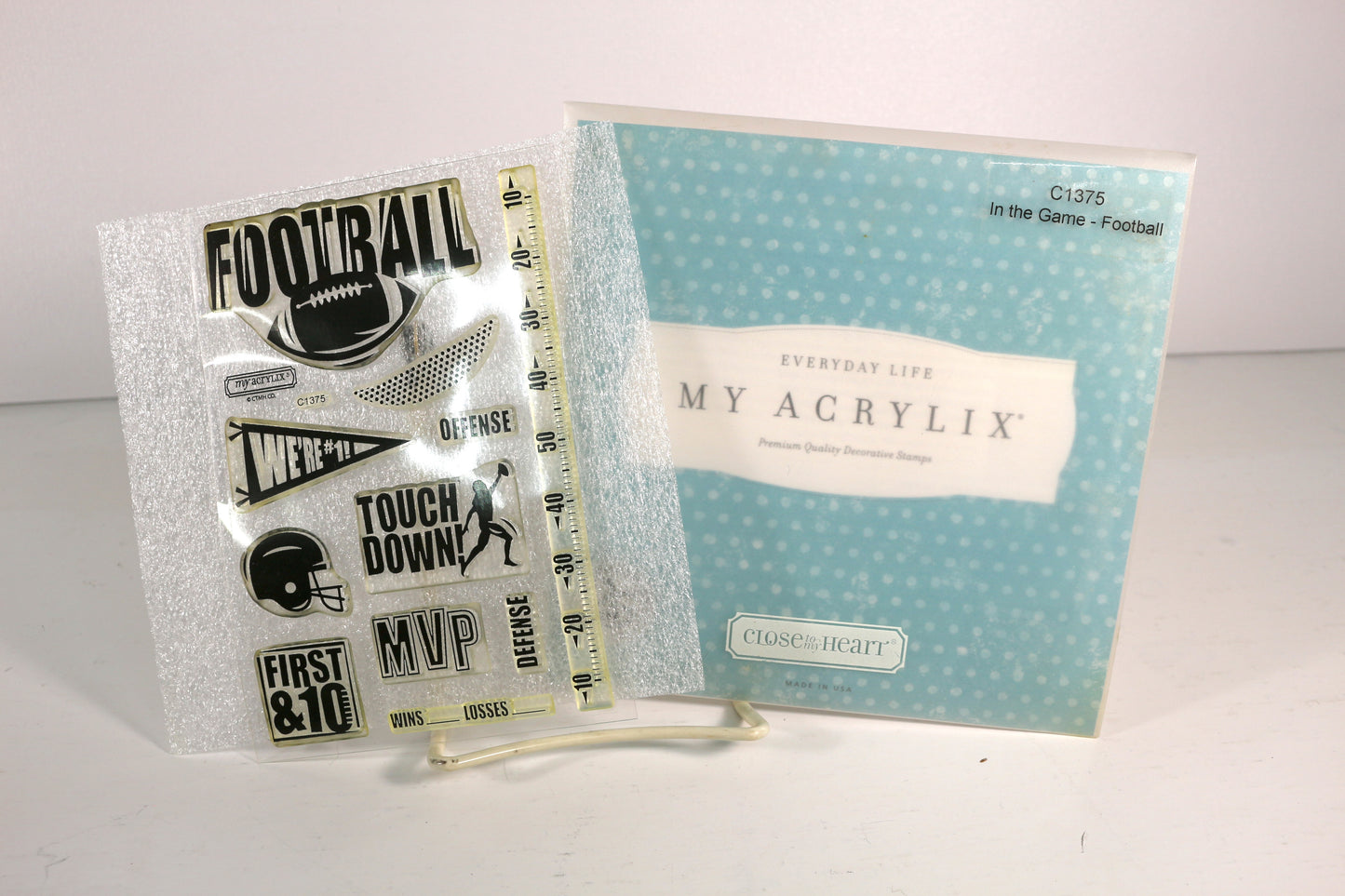 My Acrylic Stamp Set – In the Game- Football - Paper Craft & Mixed Media Use