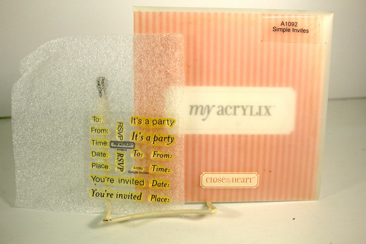 My Acrylic Stamp Set – Simple Invites - Paper Craft & Mixed Media Use