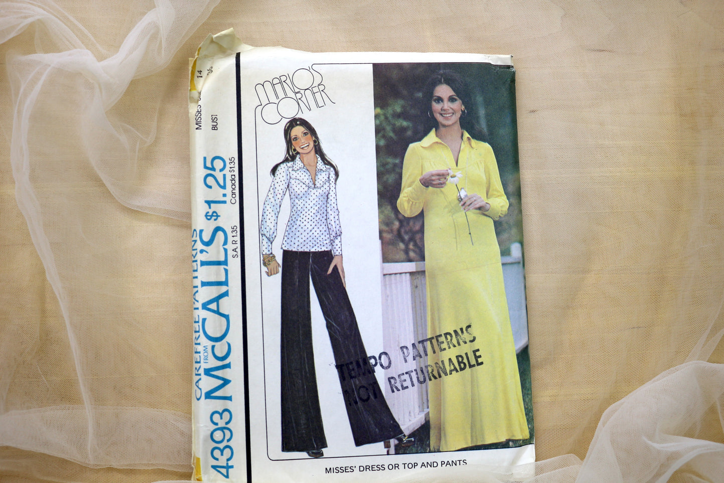 McCalls 4393 Misses Dress, Top & Pants Sewing Pattern size- 14