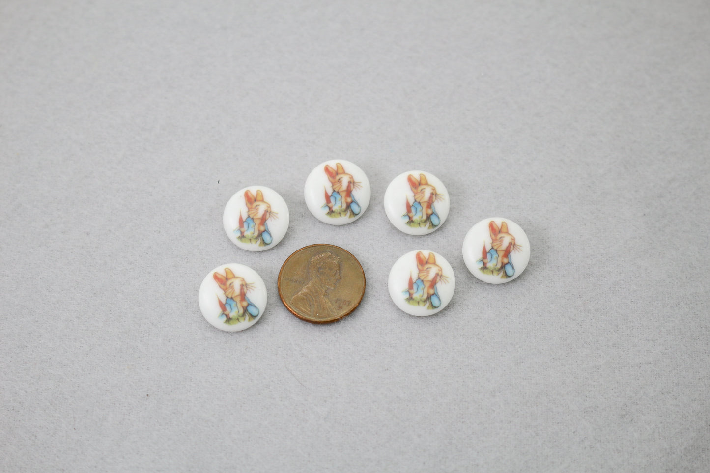 Rabbit Buttons – Plastic Novelty Buttons – Storybook Style