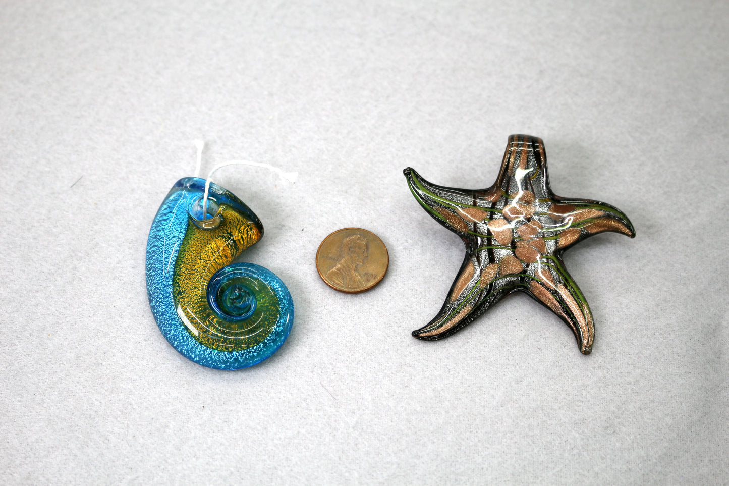 Glass Seahorse & Starfish Pendants Set | Ocean Jewelry Focals | Coastal Craft Supplies