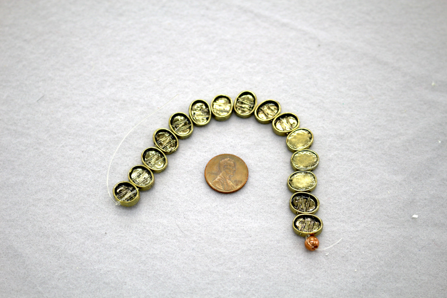 Gold Tone Spacer Beads | Jewelry Making Supplies | Oval Bead Bundle