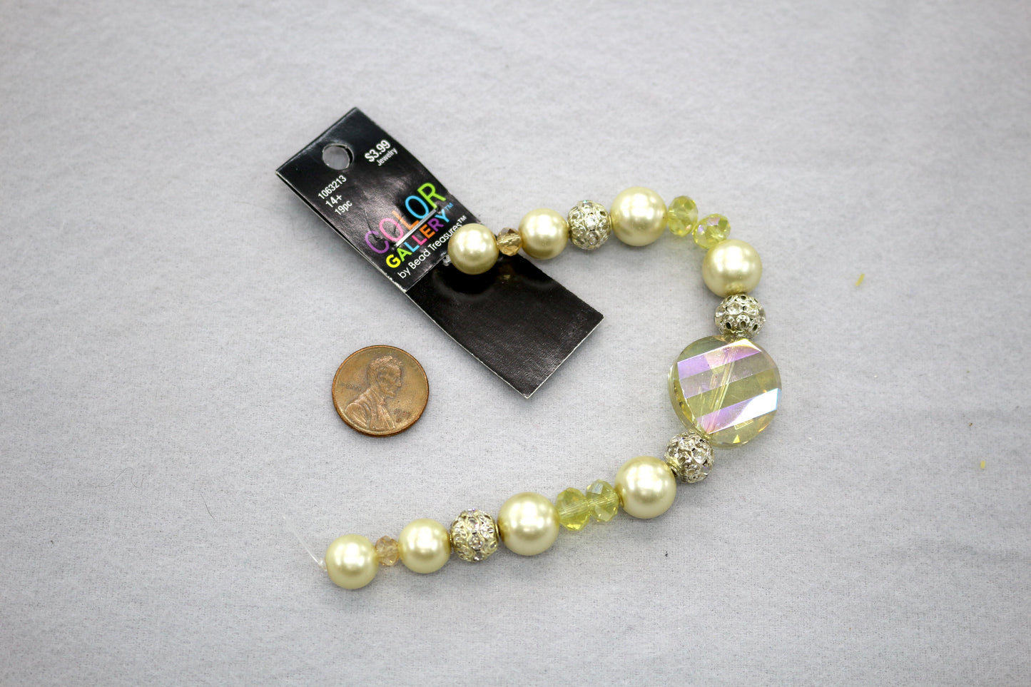 Lemon Pearl Bead Strand | Faceted Accent Beads | Jewelry Making Supply