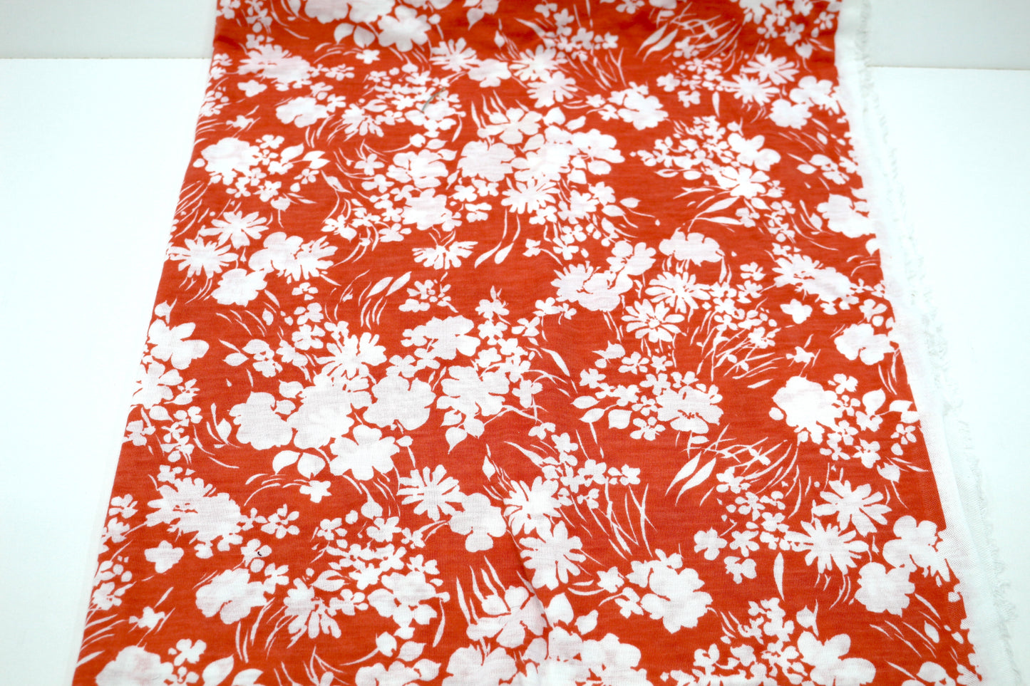 Terra Cotta Knit with Flower Design 60" x 1 yd