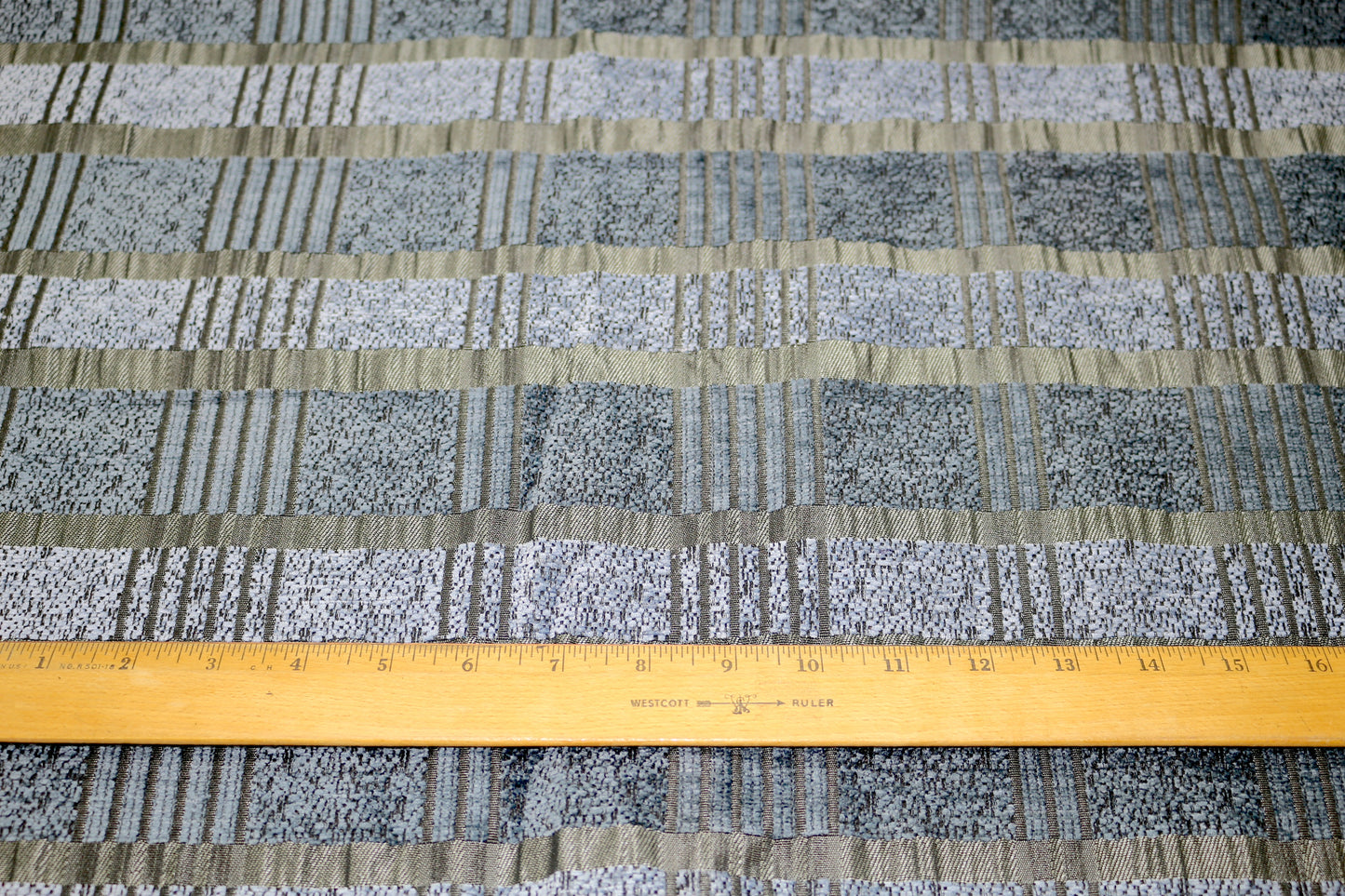 Beautiful Textured Blue & Gray Upholstery Fabric 54" x 1.25 yds