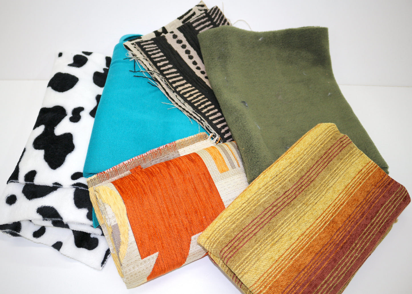Fabric Scraps/Remnants by the Pound- Textured Bundles