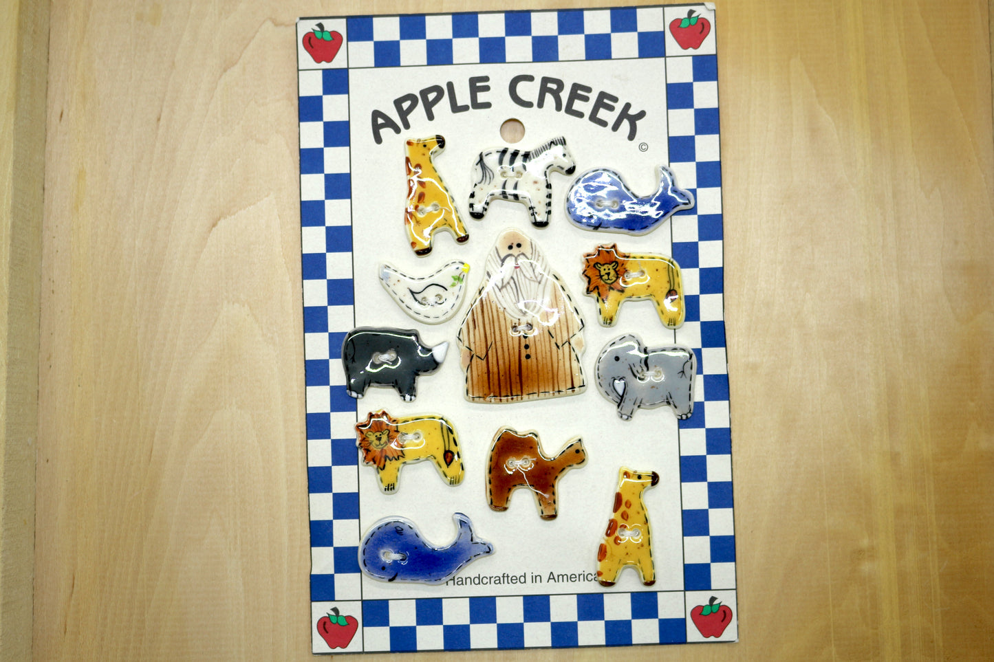 Apple Creek Ceramic Noahs Ark Buttons