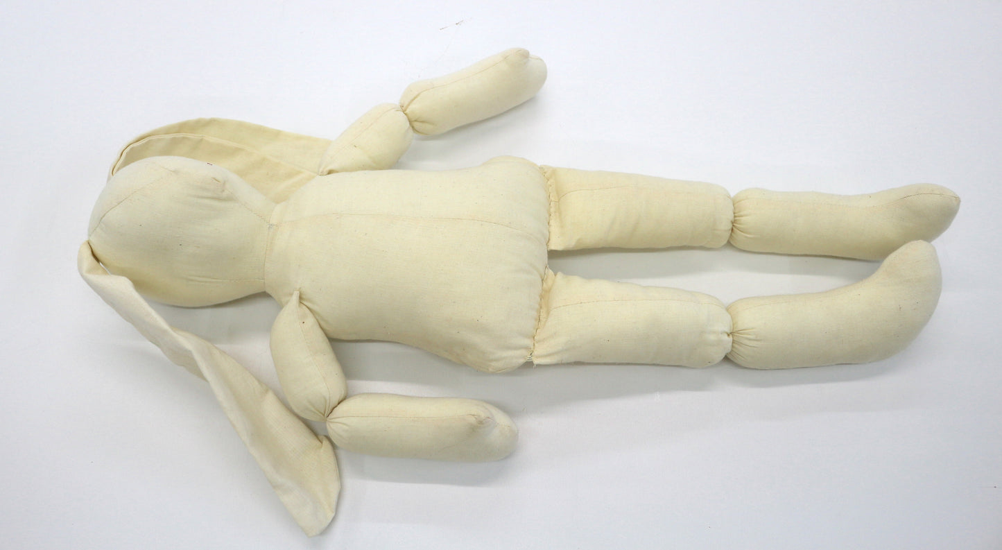 Blank Stuffed Cloth Bunny, Doll Making 20"