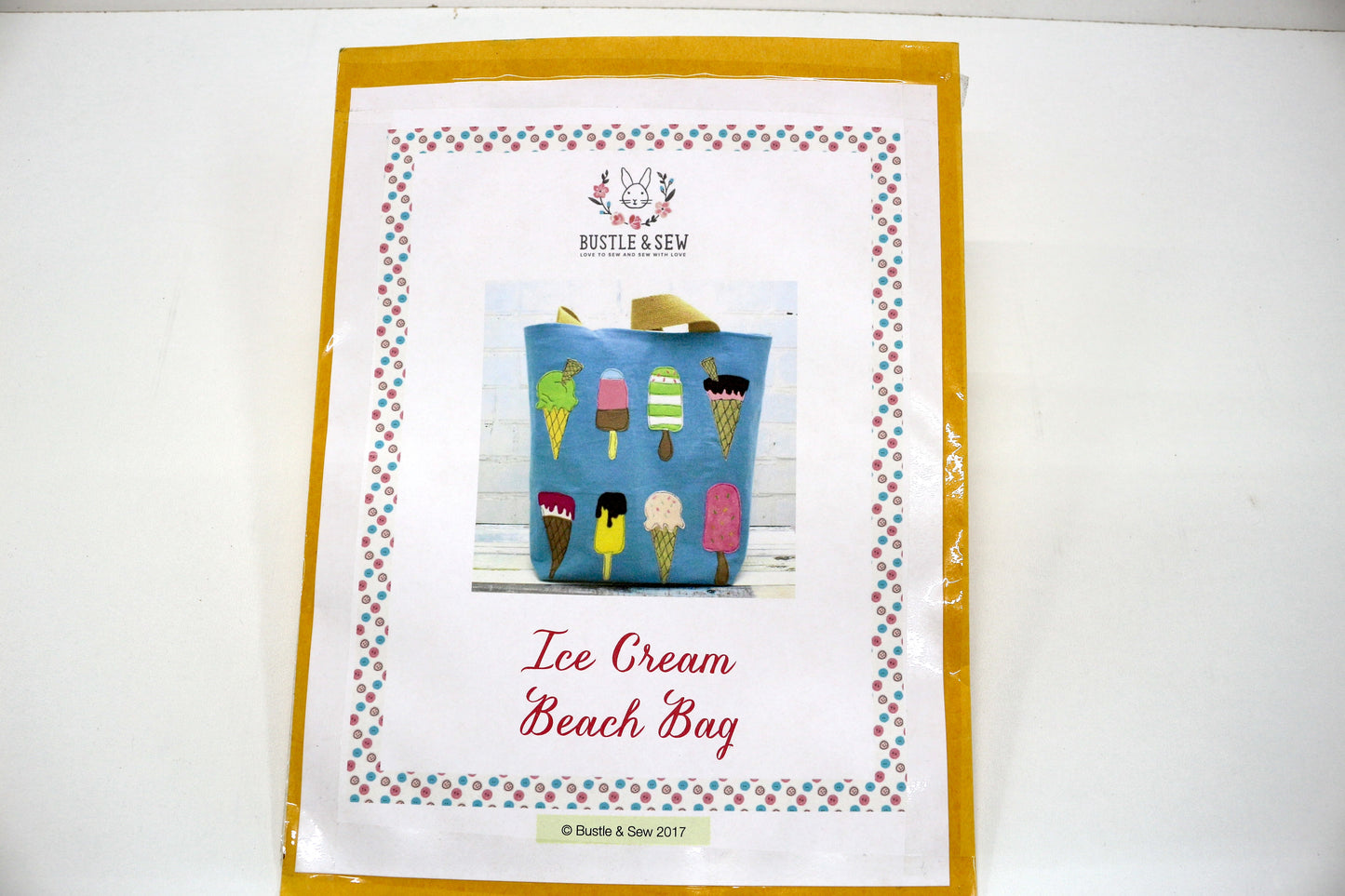 Bustle & Sew- Ice Cream Beach Bag