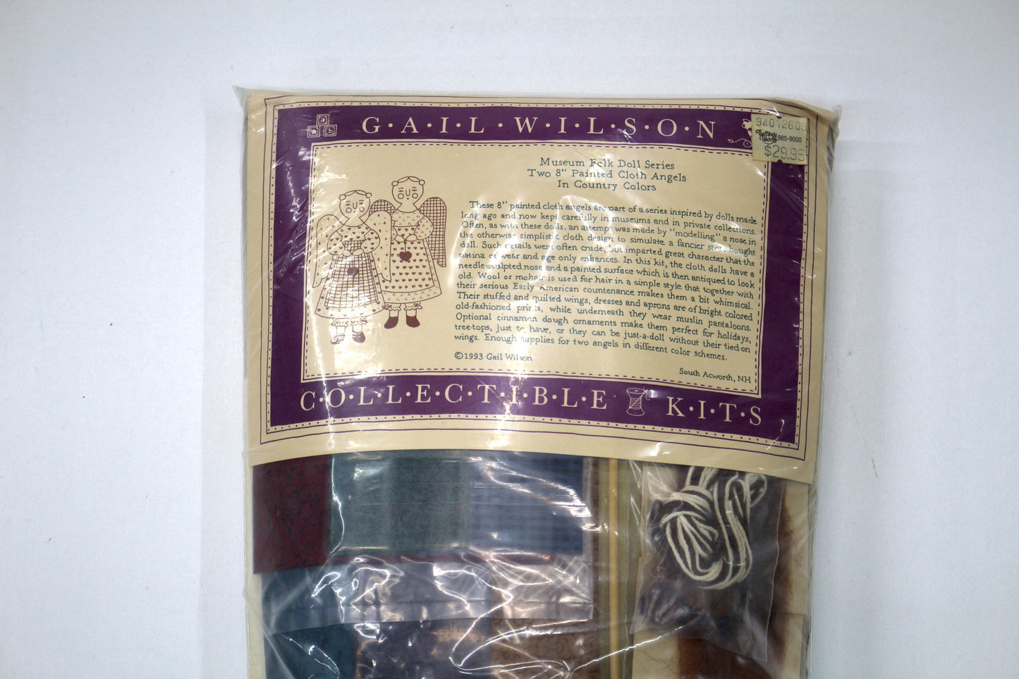 Gail Wilson Museum Folk Art Doll Series 2- 8" Cloth Angels