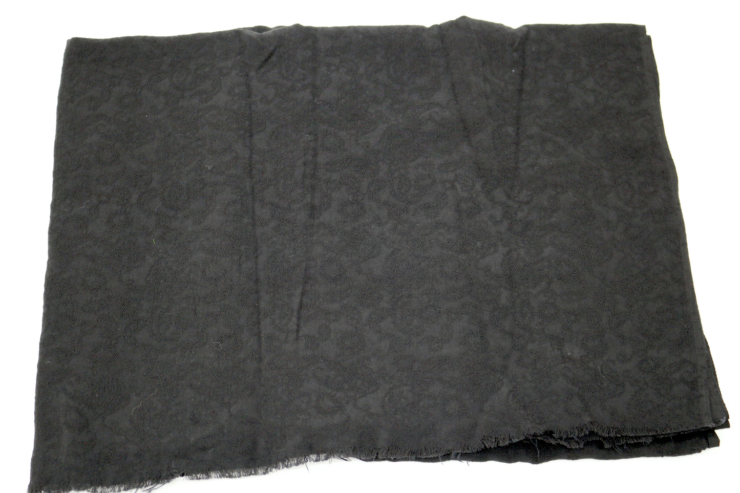 Black Cotton Blend Fabric with Floral Design 56" x 3.25 yds