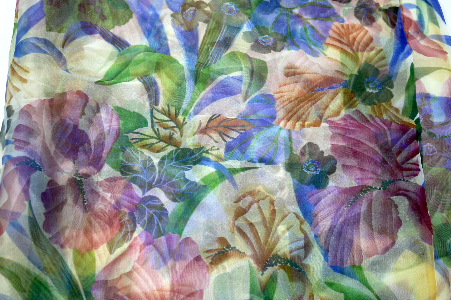 Bold Sheer Flower Fabric - 45" x 2 yds