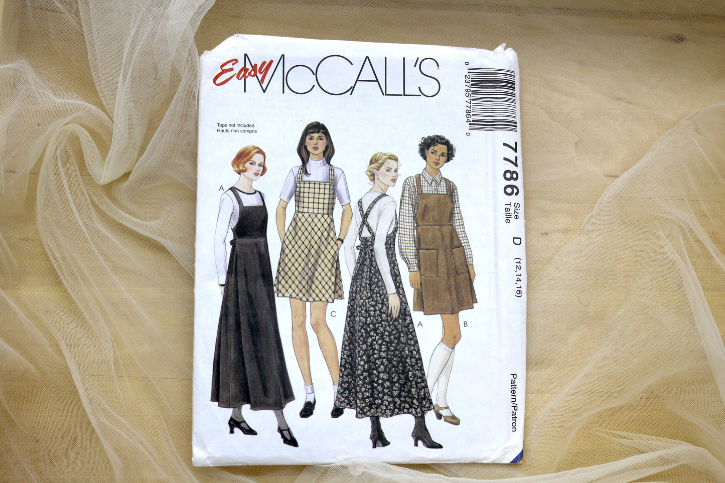 McCalls 7786 Misses Jumper in two Lengths Sewing Pattern size 12-16