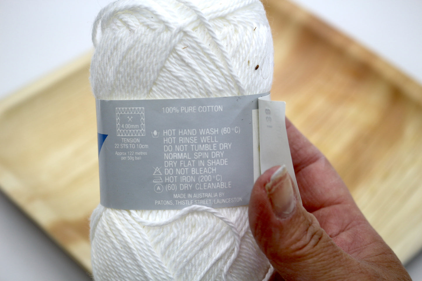 Patons White Cotton Yarn