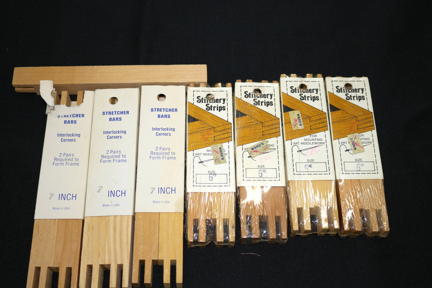 Needlepoint, Embroidery Wood Stretcher Bundle (one piece missing)