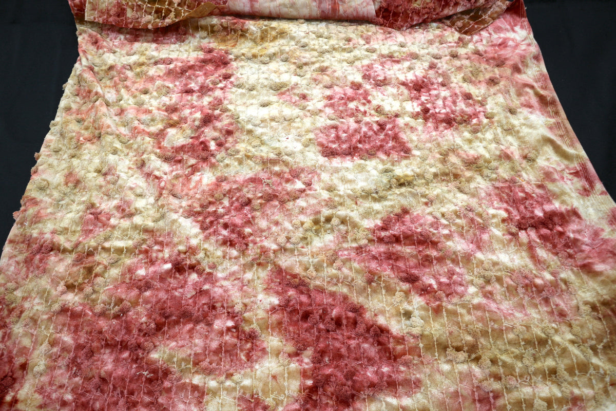 2 Way Stretch Gold and Mauve Fabric 55" x .75 yds