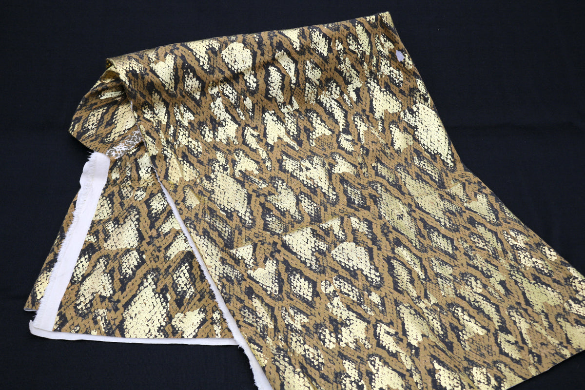 Faux Leather Gold Snake Skin Remnant