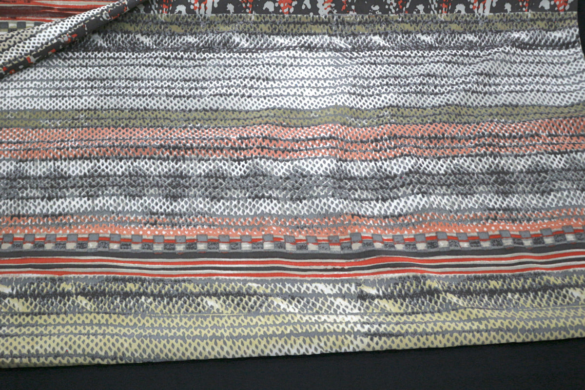 Earth Tone Multi Design Rayon Blend Fabric 58" x 2 yds