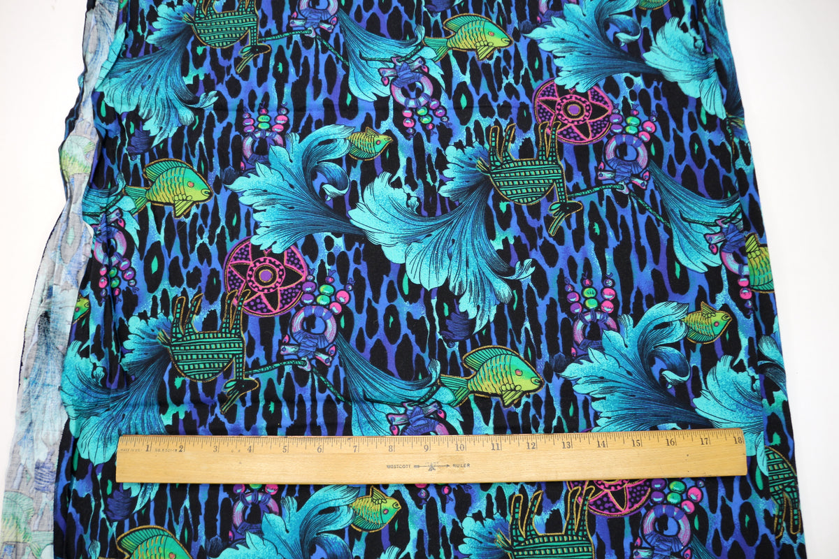 Vibrant Sea Life Cotton Fabric 45" x 2 yds