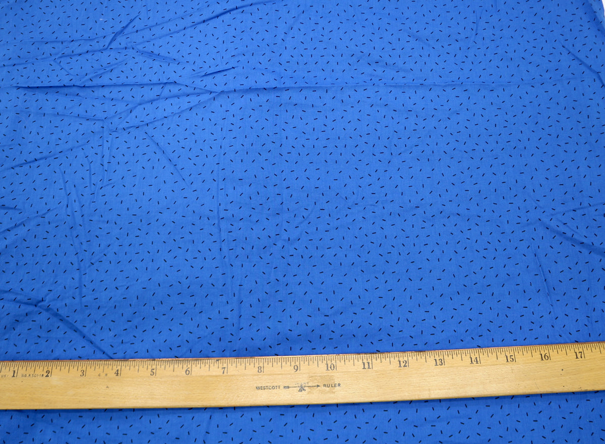 Confetti on Blue Cotton Fabric 42"